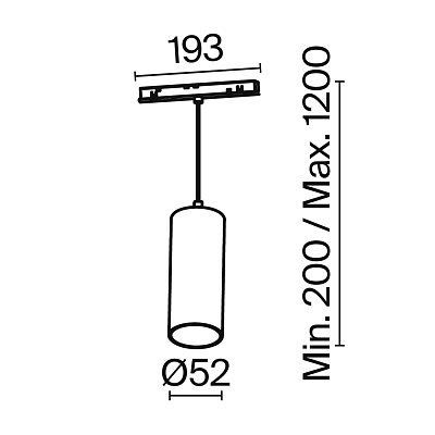 Трековый подвесной светильник Technical TR041-2-12W3K-B 400_400_3160593