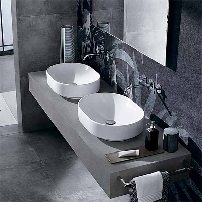 500.771.01.2 Geberit VariForm Раковина с установкой на столешницу овальной формы, 55х40 см, без отв. под смеситель, без отв. перелива 400_400_1441470