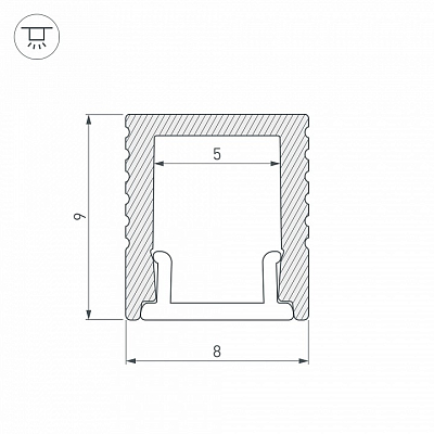 Профиль накладной Arlight SL-MINI 030514 400_400_1889677