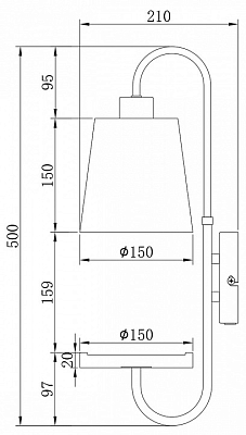 Бра с полкой Escada Aspen 582/1A 400_400_1946910