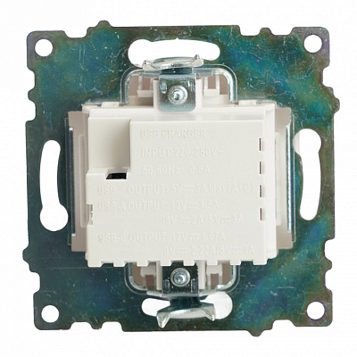 Розетка 2хUSB type A и C без рамки Stekker Катрин 50051 400_400_2160560