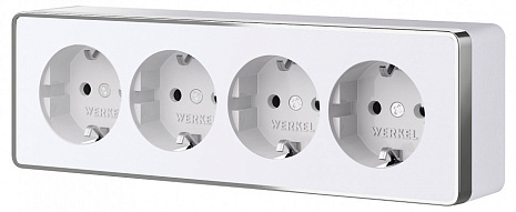Розетка четверная с заземлением и со шторками Werkel Gallant W5072210 500_191_3228021