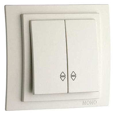 Выключатель проходной двухклавишный Mono Electric Larissa 103-010123-111 400_400_2162596