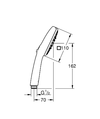 27574003 Tempesta Cube Ручной душ 110, 3 режима струи, хром, хром (замена арт. 27574002) 400_400_1439105