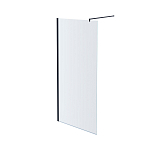 AQ WIW 10020BL Душевая перегородка Walk in с держателем 1000x2000 профиль черный, стекло прозрачное 250_100_Array