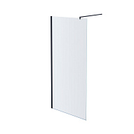 AQ WIW 10020BL Душевая перегородка Walk in с держателем 1000x2000 профиль черный, стекло прозрачное 500_191_3224849