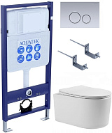 SET AQUATEK МИЯ 4в1 (рама AQUATEK Standard INS-0000012+ кркпеж KKI-0000002+клавиша KDI-0000019+унитаз МИЯ AQ2004-00 с тонким сиденьем soft-close 500_191_3226885