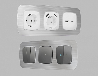 Рамка на 2 поста Ambrella Volt OMEGA OF580102 400_400_2190709