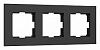Рамка на 3 поста Werkel Slab (черный софт) W0032908 100_100_2297051