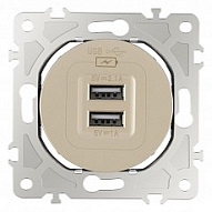 Розетка USB, без рамки Arte Milano am-202 202.46-1.shampan 500_191_2302457