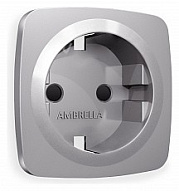 Накладка для розетки с заземлением и со шторками Ambrella Volt OMEGA OP5070 500_191_2307740
