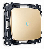 Выключатель одноклавишный с подсветкой без рамки Ambrella Volt OMEGA MO602020 500_191_2307326