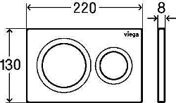 773793 Prevista Панель смыва для унитазов Visign for style 20, пластик, цвет альпийский, модель 8610.1 250_100_2407187