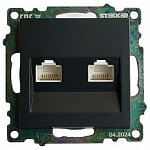 Розетка двойная Ethernet RJ-45 без рамки Stekker Катрин 50007 250_100_Array