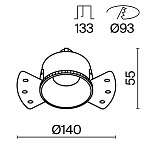 Встраиваемый светильник Technical DL051-01-GU10-RD-WS 250_100_Array