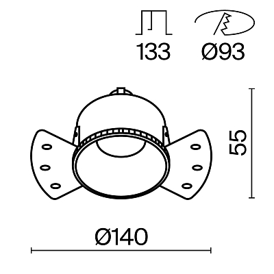 Встраиваемый светильник Technical DL051-01-GU10-RD-WS 400_400_2438302