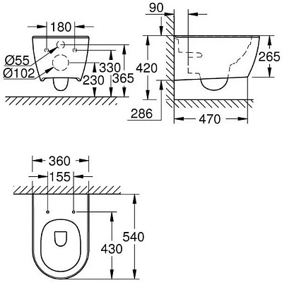 3957100H Essence Ceramic Унитаз подвесной, альпин-белый (12 шт пал - 119464) 400_400_1440757