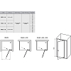 PDOP2-100 черный + транспарент, Pivot душевая дверь двухэлементная 100_100_2415938