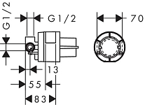 31967000S Set HG Focus смеситель для душа встройка (31967000+13620180) 250_100_1439824