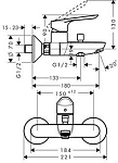 71403000 HG Logis E смеситель Смесители для ванны 250_100_2731586
