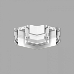 Соединитель угловой L-образный для треков встраиваемых Denkirs SMART ONE TR2026-WH 250_100_2174241