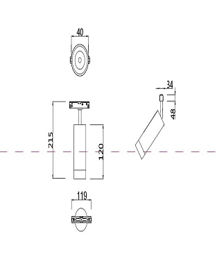 Светильник на штанге Maytoni Technical Focus LED TR019-2-7W3K-B 400_400_2753048