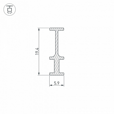 Профиль-держатель накладной Arlight Foled-Rail 25232 400_400_2132935