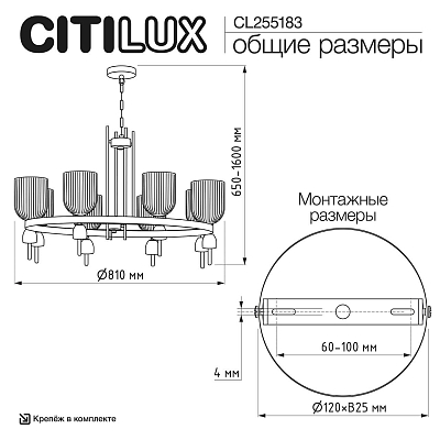 Подвесная люстра Citilux CARSON CL255183 400_400_3073265