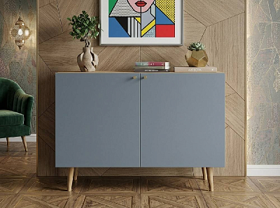 Комод с принтом 3 "Бербер (Berber)" две дверки арт BB04/Print_5014 400_400_3051436