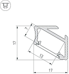 Профиль накладной угловой внутренний Arlight ALM 026694(1) 250_100_1899993