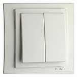 Выключатель двухклавишный Mono Electric Larissa 103-191925-102 250_100_Array