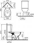 9754B003-7201 Угловой унитаз Arkitekt с сиденьем микролифт VITRA 250_100_2407378