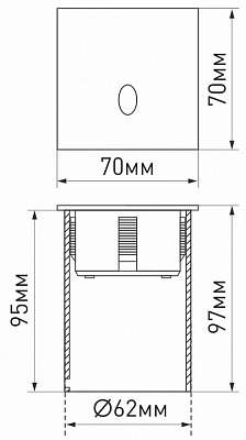 Встраиваемый светильник Arlight LT-GAP-S70x70-3W Warm3000 (WH, 30 deg) 025738 400_400_1887856