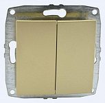Выключатель двухклавишный без рамки Mono Electric Despina / Larissa 500-002225-102 250_100_2162360