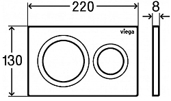 796389 Prevista Панель смыва для унитазов Visign for Style 20, пластик, матовый черный, модель 8610.1 250_100_2407218