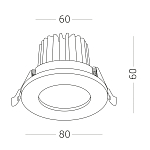ST704.548.10 Св-к встр. Белый LED 1*10W 4000K 900Lm Ra>90 38° IP20 D79xH62 170-240V Встраиваемые светильники 250_100_2952908