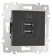 Розетка USB, без рамки Arte Milano am-203 203.46-1.black 500_191_2302556