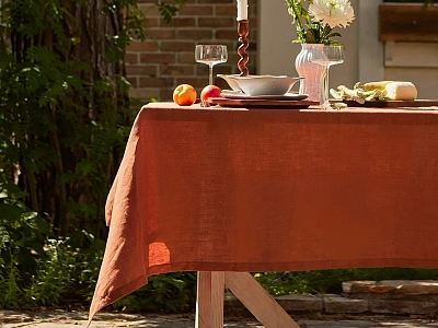 Скатерть льняная Linen collection brown 145х110 см 919220 400_400_2085437