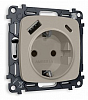 Розетка с заземлением и 2хUSB type A и C, без рамки Ambrella Volt OMEGA MO370010 100_100_2307253