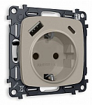 Розетка с заземлением и 2хUSB type A и C, без рамки Ambrella Volt OMEGA MO370010 250_100_Array