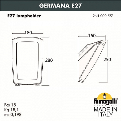 Светильник на штанге Fumagalli Germana 2N1.000.000.LYF1R 400_400_1803437