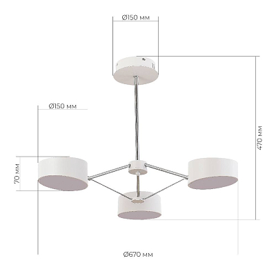SLE6005-502-03 Светильник потолочный Белый, Хром/Белый LED 3*10W ВАЛЛЕ 400_400_2954161