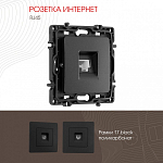 Розетка Ethernet RJ-45 без рамки Arte Milano am-217 217.45-1.black 250_100_2167857