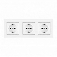 Розетка с заземлением и со шторкой Arte Milano SET06-3 SET06-3-40-1x3 white 500_191_2305977