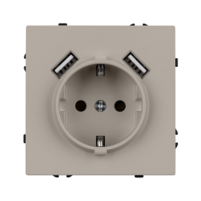 Розетка с заземлением и 2хUSB type A, без рамки Arlight SCT-NOBE 059442 400_400_3081937