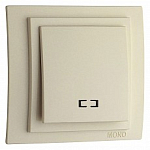 Выключатель одноклавишный с подсветкой без рамки Mono Electric Despina / Larissa 500-001725-101 250_100_Array