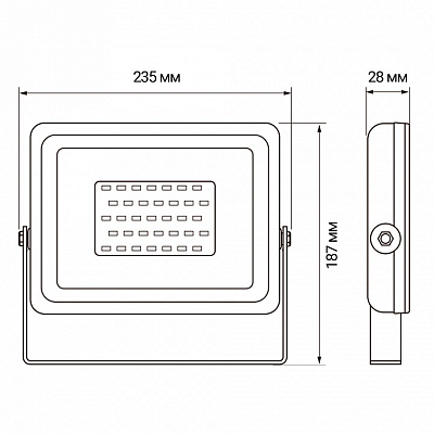 Настенно-потолочный прожектор Jazzway  PFL-30W RGB BL IP65 400_400_2870456