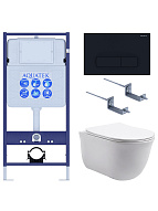 Set AQUATEK КЛАССИК (рама AQUATEK Standard INS-0000012 с звукоиз.прокладкой+крепеж KKI-0000002+кнопкаKDI-0000017+унитаз КЛАССИК AQ1111-00 с крышкой 500_191_3226831