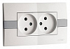 Розетка двойная Mono Electric Eсо 101-010105-121 100_100_2301479