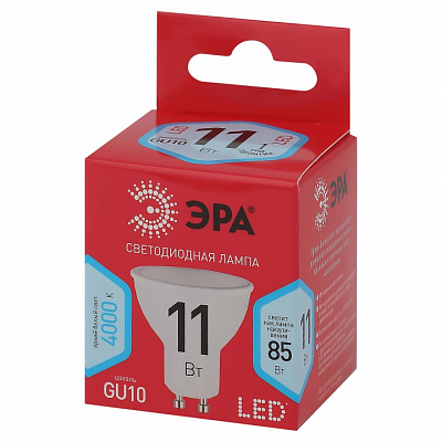 Лампа светодиодная Эра  GU10 11Вт 4000K LED MR16-11W-840-GU10 R 400_400_2842376